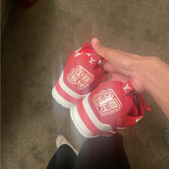 Louis Vuitton Red and White Sneakers - Picture 1 of 6